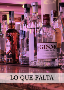 Barra de Marmol Botellas de alcohol