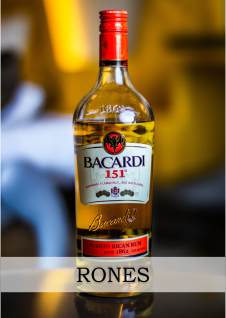 Botella bacardi 151 Flambear